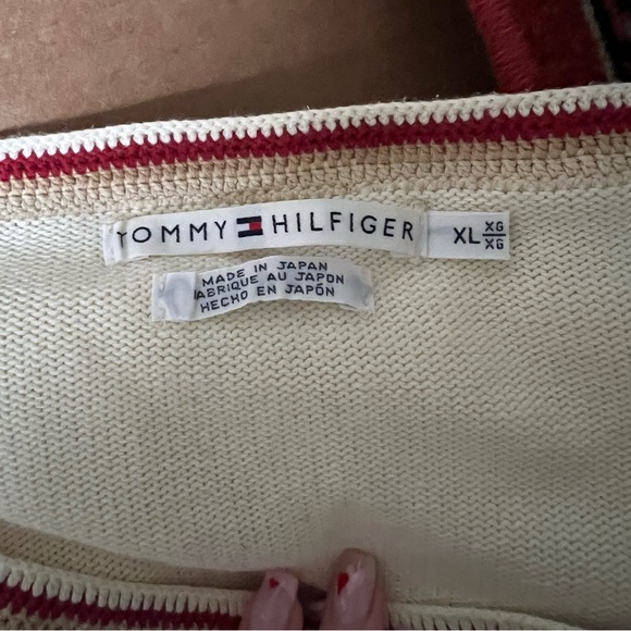 ◽️TOMMY HILFIGER: Women’s XL, cream long sleeve flowy arm sweater w/opening◽️ - Picture 2 of 14